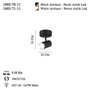 Opviq Lume - 70-11 Lámpara de araña de metal en negro y laca antigua